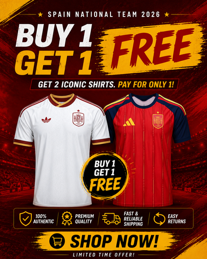 🇪🇸 Spain 2026 World Cup Jersey – BUY 1 GET 1 FREE! ⚽🔥
