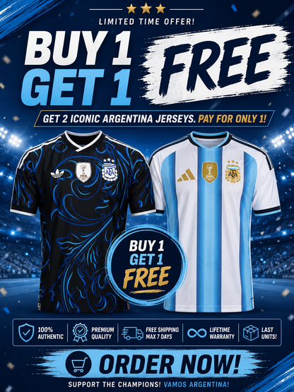 🇦🇷 Argentina 2026 World Cup Jersey – BUY 1 GET 1 FREE! ⚽🏆