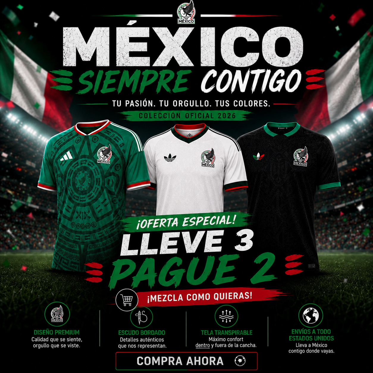 Camiseta de la selección de México para la Copa Mundial 2026